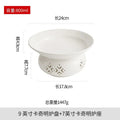 Axyaa Hotel Grade Ceramic White Plate Set with Candle Heating for Insulation