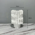 Axyaa Handcrafted Pleated Ceramic Vase with Irregular Ripples