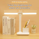 Axyaa LED Desk Lamp: Stepless Dimming, Multi-function Night Light, White Light