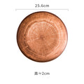 Axyaa Ceramic Shallow Plates Set for Molecular Cuisine Display and Steak - Retro Kiln Style