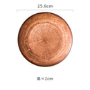 Axyaa Ceramic Shallow Plates Set for Molecular Cuisine Display and Steak - Retro Kiln Style