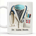 Axyaa Personalized Doctor Nurse Ceramic Mug with Custom Name & Hospital Logo