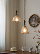 Axyaa Vintage Brass Glass Pendant Lights Hanging Lamp for Bar Dining Bedroom