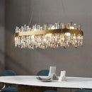 Axyaa Crystal Chandelier: Elegant Large Room Lighting for Home, Villa, or Exhibition Hall