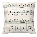 Axyaa Music Notes & Piano Keys Pillow Cover Home Decor Pattern for Sofa Bedroom Car