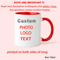 Personalized Photo Mug, Family, Kids, Lovers, Logo, Text Mugs by Axyaa