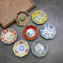 Axyaa Mini Ceramic Sushi Plates Set - Japanese Style Banquet Tableware