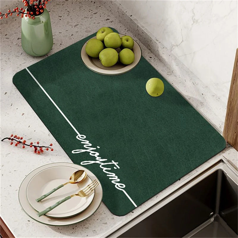 Axyaa Stripe Silicone Coasters Set, Simplistic Absorbent Table Mat & Mouse Pad