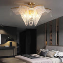 Axyaa Modern Butterfly Crystal Chandelier for Living Room Lighting fixutre