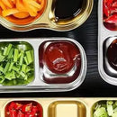 Axyaa Stainless Steel Seasoning Dish Sauce Tray Hot Pot BBQ Dipping Bowl