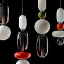Axyaa Nordic Stained Glass LED Chandeliers for Home & Restaurant Decor