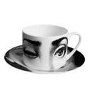 Axyaa Gold-plated Face Animal Ceramic Coffee Cup | Fine Bone Teacup | Home Decor & Gift