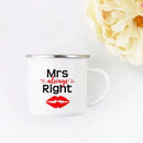 Axyaa His and Hers Lovers Camp Cup Enamel Mug Gift for Couples