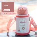 Axyaa Kids Stainless Steel Straw Thermos Bottle
