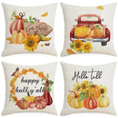 Axyaa Autumn Pumpkin Cushion Cover 18x18 Inches - Modern Thanksgiving Decor Pillowcase