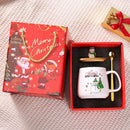 Axyaa Santa Claus Ceramic Mug Cup Set - Christmas Gift Cold Coffee Milk Drinkware