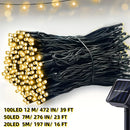 Axyaa Solar String Lights - Outdoor Fairy Lights, Waterproof, Copper Wire, 20/50/100LED