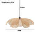 Axyaa Woven Rattan LED Chandelier Pendant Lamp for Home Decor Lighting
