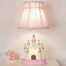 Axyaa Princess Castle Pink Girl Table Lamp - Modern LED Desk Light