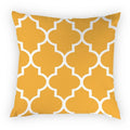 Axyaa Geometric Yellow Print Polyester Cushion Cover - 45x45cm