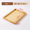 Axyaa Acrylic Bamboo Cotton Tray, Rectangular Tea Set, Portable Tea Plate
