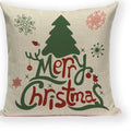 Axyaa Christmas Deer Throw Pillow Case - Festive Santa Claus Decor for Happy Holidays