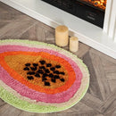 Axyaa Passion Fruit Bathroom Rug - Non-Slip Absorbent Cartoon Area Rug