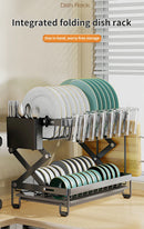 Stainless Steel Plate Holder Kitchen Storage Rack Axyaa