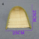 Axyaa Bamboo Weave Bread Basket Storage Tray Set