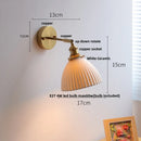Axyaa Ceramic LED Wall Sconce with Pull Chain Switch, Globe White Design