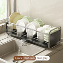 Axyaa Dish Drying Rack with Drainboard - Rust-proof Countertop Organizer