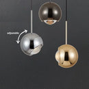 Axyaa Adjustable Angle Round Pendant Light: Modern Stretchable Chandelier for Home Lighting