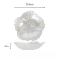Axyaa Flower Crystal Glass Fruit Plate: Elegant & Modern Snack Dish