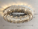 Axyaa LED Crystal Ceiling Light: Modern Luxury Pendant for Home Decor Lighting