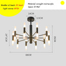 Axyaa Gold/Black Modern LED Art Pendant Lamp for Kitchen Living Room Loft Bedroom