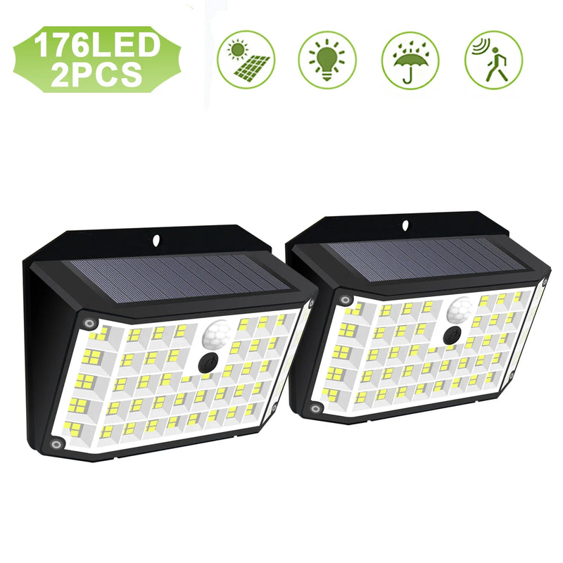 Axyaa Solar Motion Sensor Wall Light with 3 Modes for Garden, Yard, Garage