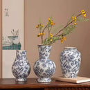 Axyaa Blue and White Chinese Porcelain Vase for Home Decor