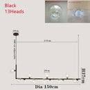 Axyaa Nordic Cross Glass Ball Pendant Light - Modern Minimalist Decor Lighting