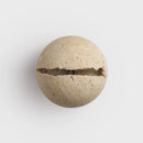 Axyaa Crack Sphere LED Wall Sconce Yellow Travertine for Wabi Sabi Living Room Lighting