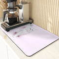 Axyaa Cute Cat Pattern Non-Slip Diatomaceous Earth Placemats Mats