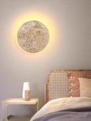 Axyaa Yellow Cave Stone Bedroom Wall Lamp, Japanese Wabi Sabi Style Living Room Atmosphere
