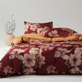 Luxury Egyptian Cotton Floral Duvet Cover Set by Axyaa - Queen King Double Ru Europe Size