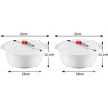Axyaa Round Microwave Lunch Box Set with Lid for Fresh Food Storage