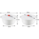 Axyaa Round Microwave Lunch Box Set with Lid for Fresh Food Storage