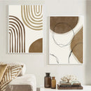 Axyaa Boho Abstract Wall Art Canvas Print Minimalist Living Room Decor
