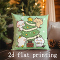 Axyaa Christmas Cat & Tree Pillow Covers for Sofa Bedroom Car Home Decor