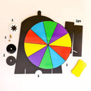 Axyaa Acrylic Spin Wheel Board Game - Editable Color Roulette Spinner