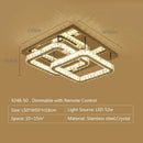 Axyaa Heart Crystal LED Ceiling Light - Stainless Steel Fixture