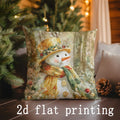 Axyaa Christmas Gnome & Snowman Pillow Covers - Sofa Bedroom Car Decor