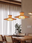 Axyaa Rattan Chandelier: Japan Style Retro Pendant Light for Home Decor